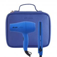 Alfa Italia Viaggio Mini Travel Hair Dryer And Styler Set Azzurro