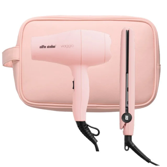 Alfa Italia Viaggio Mini Travel Hair Dryer And Styler Set Apricot Crush Alfa Italia Viaggio Mini Travel Hair Dryer And Styler Set Apricot Crush
