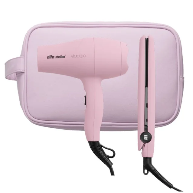 Alfa Italia Viaggio Mini Travel Hair Dryer And Styler Set Lilac Smoke Alfa Italia Viaggio Mini Travel Hair Dryer And Styler Set Lilac Smoke