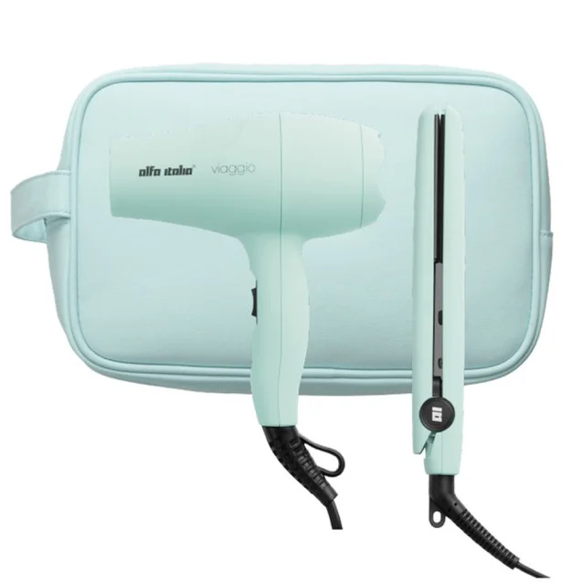 Alfa Italia Viaggio Mini Travel Hair Dryer And Styler Set Pistachio Alfa Italia Viaggio Mini Travel Hair Dryer And Styler Set Pistachio