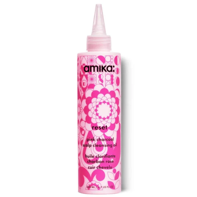 Amika Reset Pink Charcoal Scalp Cleansing Oil 200ml Amika Reset Pink Charcoal Scalp Cleansing Oil 200ml