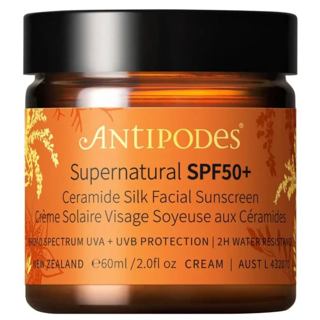 Antipodes Supernatural SPF50+ Ceramide Silk Facial Sunscreen 60ml Antipodes Supernatural SPF50+ Ceramide Silk Facial Sunscreen 60ml