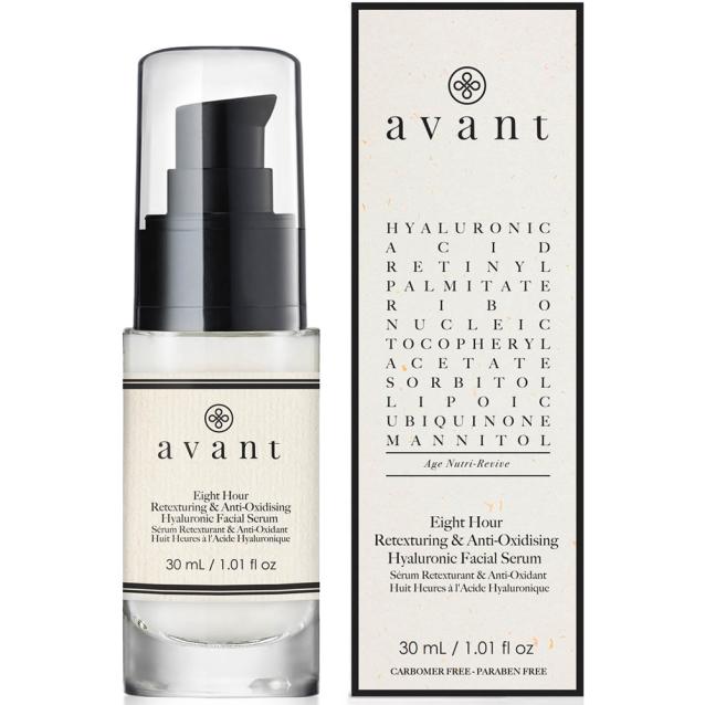 Avant Eight Hour Retexturing And Anti-Oxidising Hyaluronic Facial Serum 30ml Avant Eight Hour Retexturing And Anti-Oxidising Hyaluronic Facial Serum 30ml