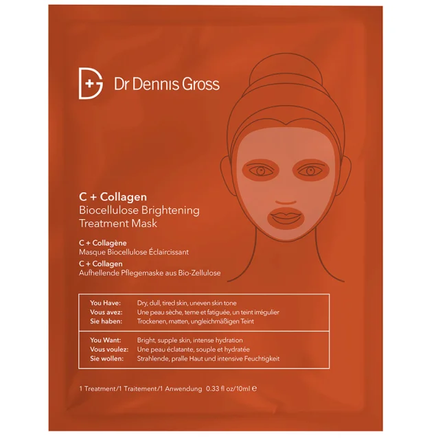 Dr Dennis Gross Vitamin C Lactic Biocellulose Brightening Treatment Mask Dr Dennis Gross Vitamin C Lactic Biocellulose Brightening Treatment Mask