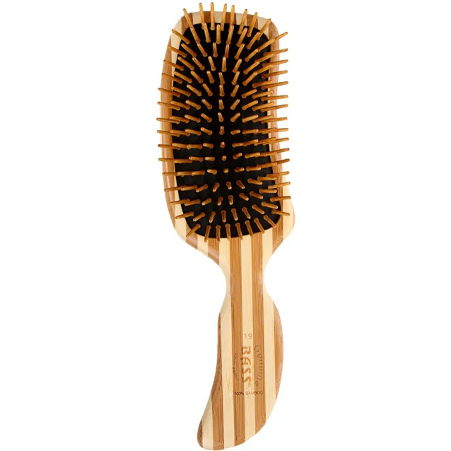 Bass Brushes The Green Hairbrush - Semi S Shape Bass Brushes The Green Hairbrush - Semi S Shape