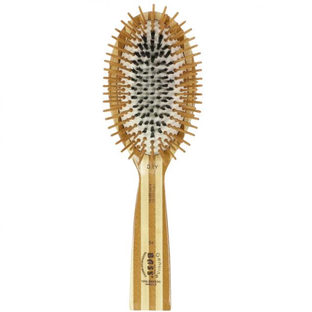Bass Brushes Fusion Freestanding Striped Bamboo Hairbrush