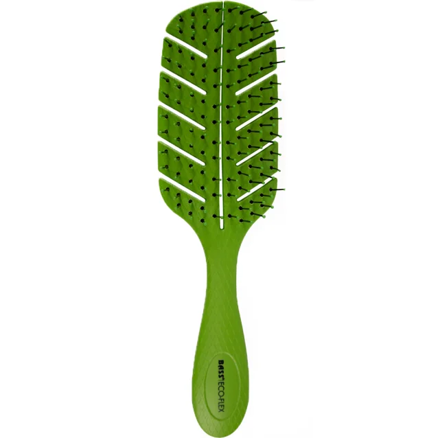 Bass Brushes Bio-Flex Plant Based Leaf Detangler Hairbrush - Green Bass Brushes Bio-Flex Plant Based Leaf Detangler Hairbrush - Green
