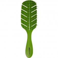 Bass Brushes Bio-Flex Detangler Green Hairbrush With Nylon Pins