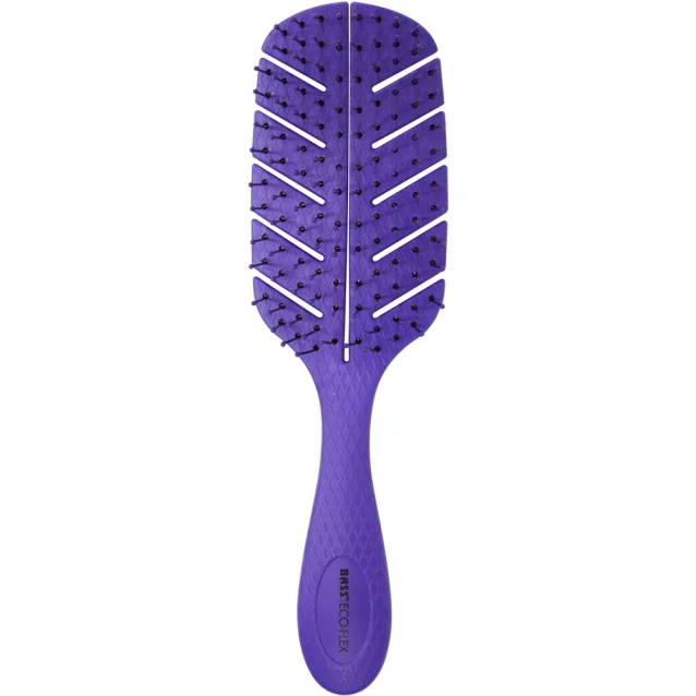 Bass Brushes Bio-Flex Plant Based Leaf Detangler Hairbrush - Purple Bass Brushes Bio-Flex Plant Based Leaf Detangler Hairbrush - Purple