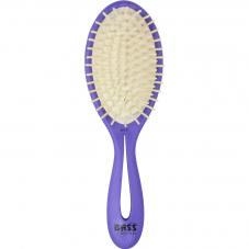 Bass Brushes Bio-Flex Style And Detangle Purple Wood Pin Hairbrush