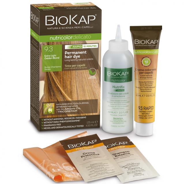 BioKap Rapid Permanent Hair Dye Extra Light Golden Blond 9.3 135ml