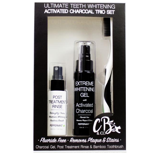 CB&CO Ultimate Teeth Whitening Activated Charcoal Trio Set CB&CO Ultimate Teeth Whitening Activated Charcoal Trio Set