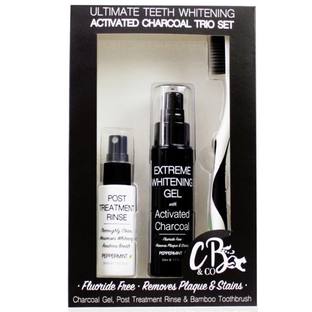 CB&CO Ultimate Teeth Whitening Activated Charcoal Trio Set