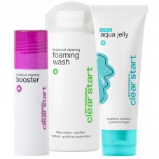 Dermalogica Clear Start Breakout Clearing Trio With Wash Booster And Aqua Jelly