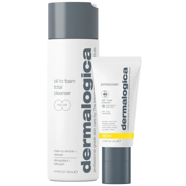Dermalogica Multitasker Duo | Oil To Foam Cleanser + Porescreen SPF40 Dermalogica Multitasker Duo | Oil To Foam Cleanser + Porescreen SPF40