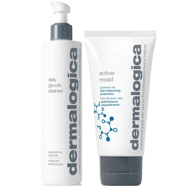 Dermalogica Oily Skin Daily Duo | Daily Glycolic Cleanser + Active Moist Dermalogica Oily Skin Daily Duo | Daily Glycolic Cleanser + Active Moist