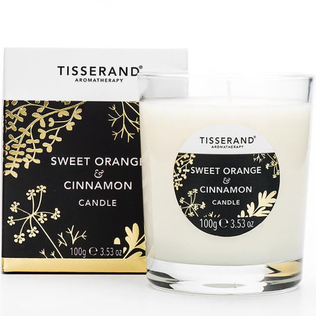 Tisserand Sweet Orange And Cinnamon Candle 100g
