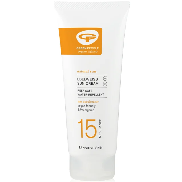 Green People Edelweiss Sun Lotion SPF15 With Tan Accelerator 200ml Green People Edelweiss Sun Lotion SPF15 With Tan Accelerator 200ml