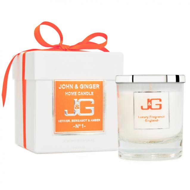 Scented Boutique Candle Number 1 With Vetiver And Bergamot