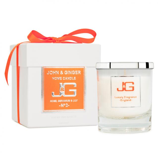 Scented Boutique Candle Number 2 With Rose And Geranium