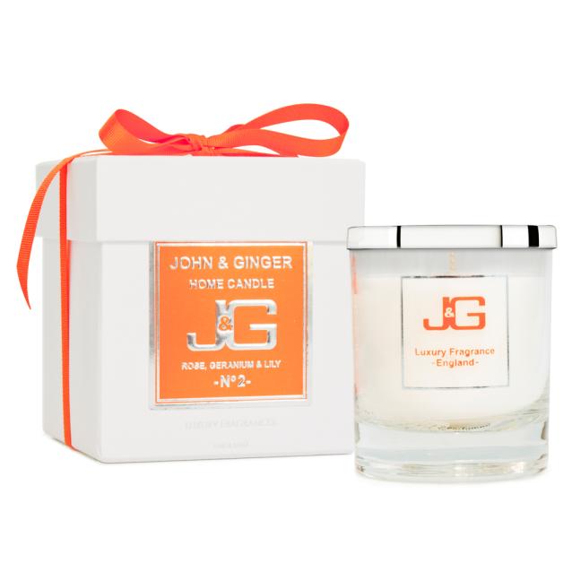 Scented Boutique Candle Number 2 With Rose And Geranium Scented Boutique Candle Number 2 With Rose And Geranium