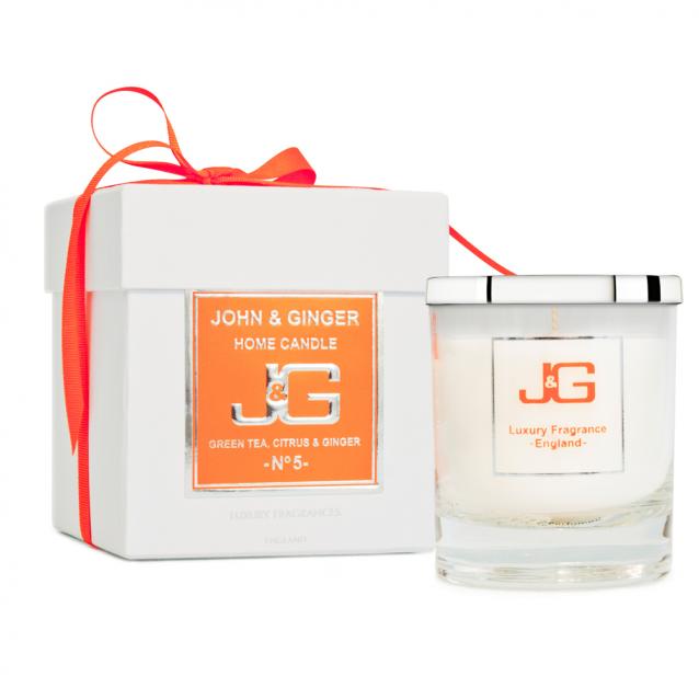 Scented Boutique Candle Number 5 With Green Tea And Citrus