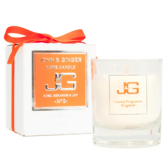 Scented Home Candle Number 2 With Rose And Geranium Scented Home Candle Number 2 With Rose And Geranium