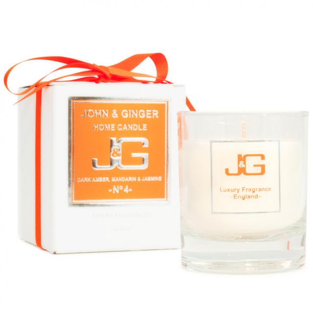 Scented Home Candle Number 4 With Amber And Jasmine