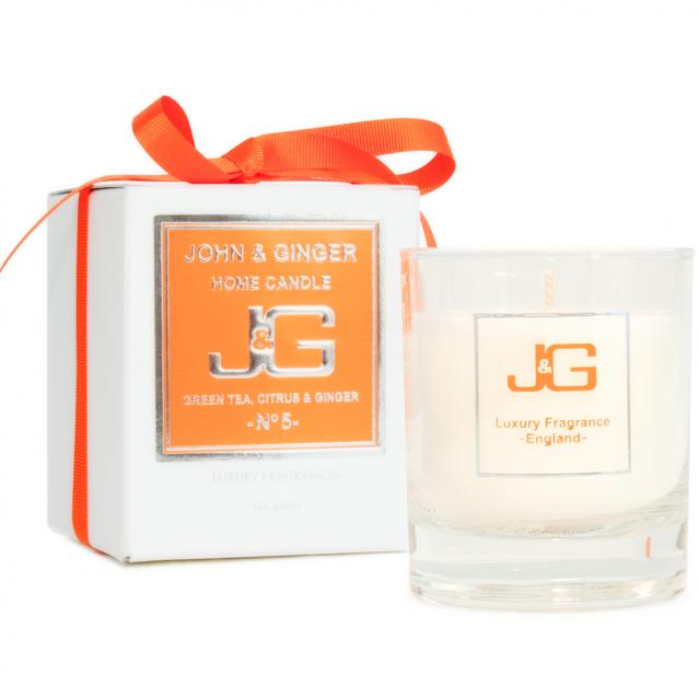 Scented Home Candle Number 5 With Green Tea And Citrus