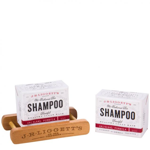 J.R.Liggett's Wood Shelf With 2 Original Shampoo Bars 99g