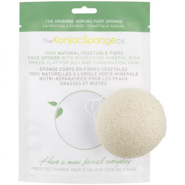 Konjac Facial Puff Sponge With French Green Clay