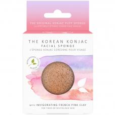 Konjac Facial Puff Sponge With French Pink Clay