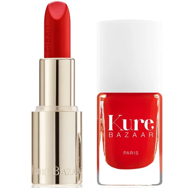 Kure Bazaar Rouge Flore Lip Balm And Nail Polish Duo Kure Bazaar Rouge Flore Lip Balm And Nail Polish Duo