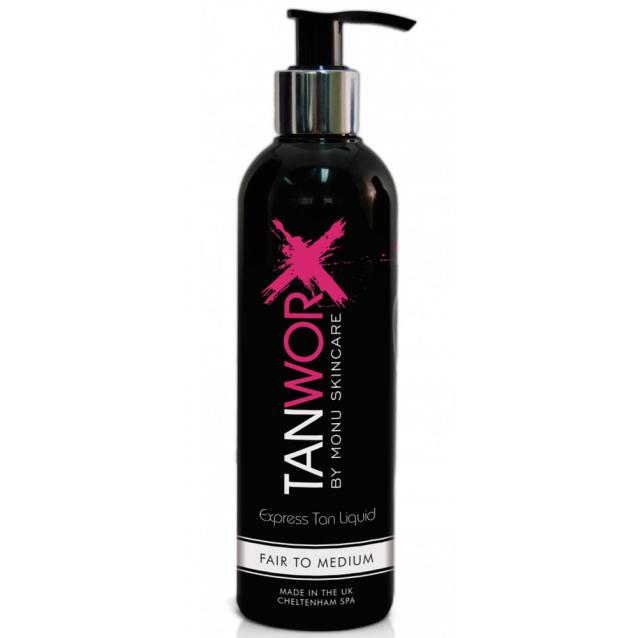 Monu Tanworx Express Tan Liquid Fair To Medium 200ml Monu Tanworx Express Tan Liquid Fair To Medium 200ml