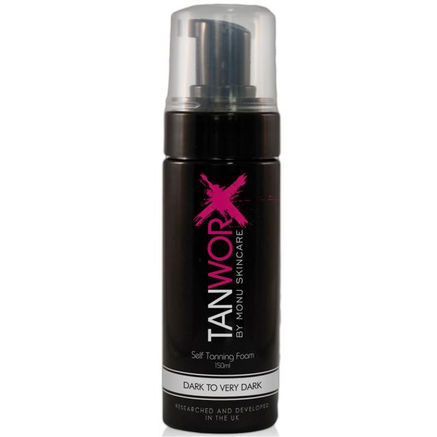 Monu Tanworx Self Tan Foam Dark To Very Dark 150ml Monu Tanworx Self Tan Foam Dark To Very Dark 150ml