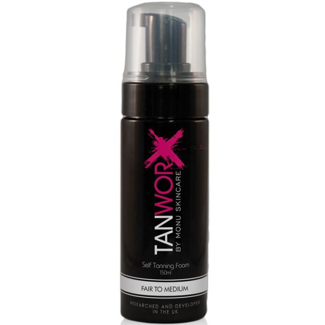 Monu Tanworx Self Tan Foam Fair To Medium 150ml Monu Tanworx Self Tan Foam Fair To Medium 150ml