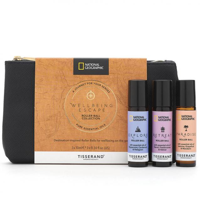 Tisserand National Geographic Wellbeing Escape Roller Ball Collection