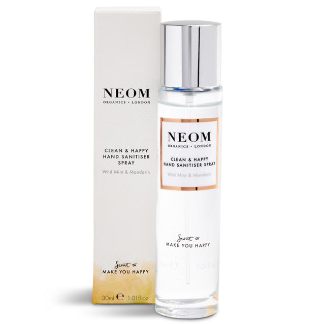 Neom Clean And Happy Hand Sanitiser Spray 30ml Neom Clean And Happy Hand Sanitiser Spray 30ml