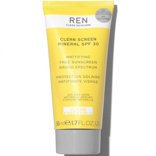 Ren Clean Screen Mineral Mattifying Face Sunscreen SPF30 50ml
