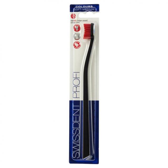 Swissdent Profi Colours Toothbrush Black And Red