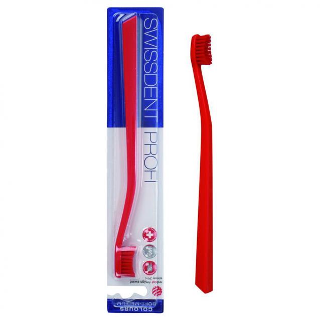 Swissdent Profi Colours Toothbrush Red