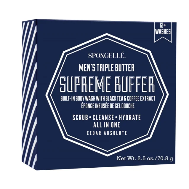 Spongelle Men's Supreme Buffer Mini Cedar Absolute 70g Spongelle Men's Supreme Buffer Mini Cedar Absolute 70g
