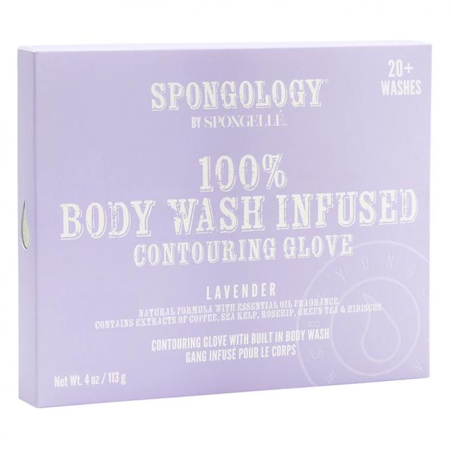 Spongelle Spongology Body Wash Infused Contouring Glove Lavender