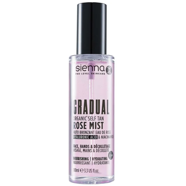 Sienna X Gradual Organic Self Tan Rose Mist 100ml Sienna X Gradual Organic Self Tan Rose Mist 100ml