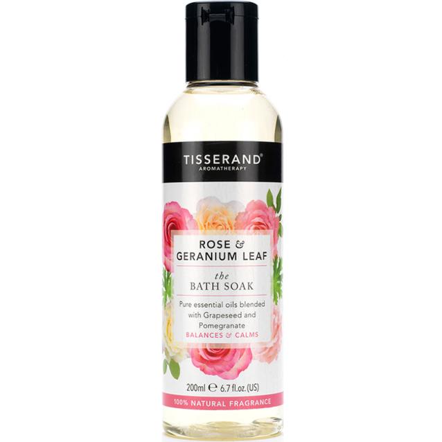 Tisserand Rose And Geranium Leaf Bath Soak 200ml Tisserand Rose And Geranium Leaf Bath Soak 200ml