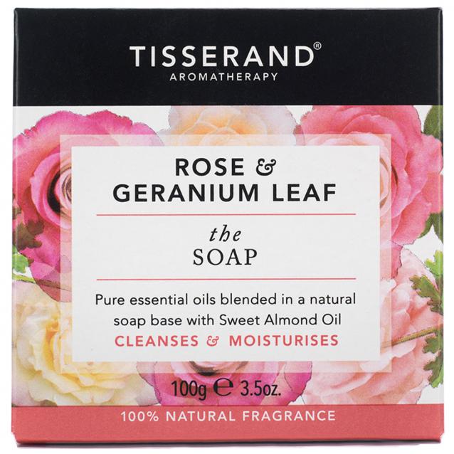 Tisserand Rose And Geranium Leaf Soap 100g