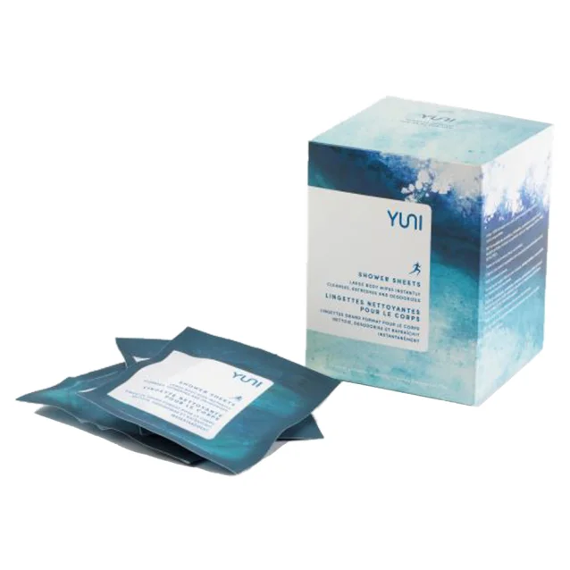 Yuni Peppermint And Citrus Shower Sheets Large Natural Biodegradable Body Wipes x12 Yuni Peppermint And Citrus Shower Sheets Large Natural Biodegradable Body Wipes x12