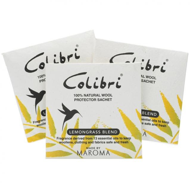 Colibri Natural Wool Protector Lemongrass Pack Of 3 Sachets